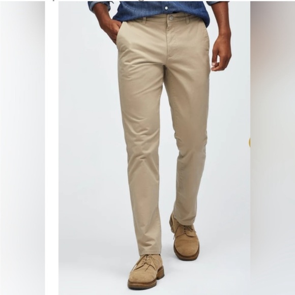 Bonobos 100% Cotton Straight Leg Tan Chino Khaki Pants 32/34 - Picture 2 of 8